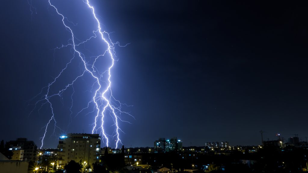 Lightning Storm Over A City At Night | Rack Electric